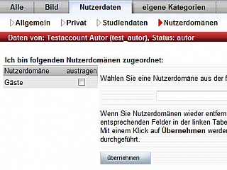 userdomains userzuordnen